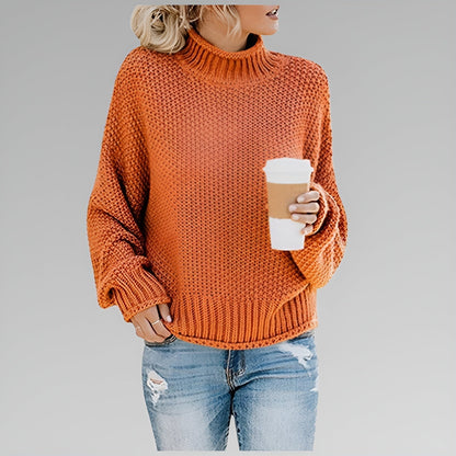 Marita – Stickad tröja med polokrage