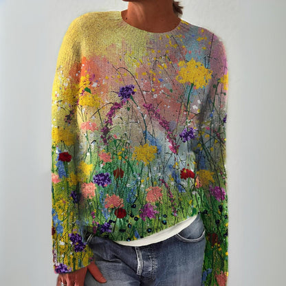 Lotta – Tröja med vildblomstermönster