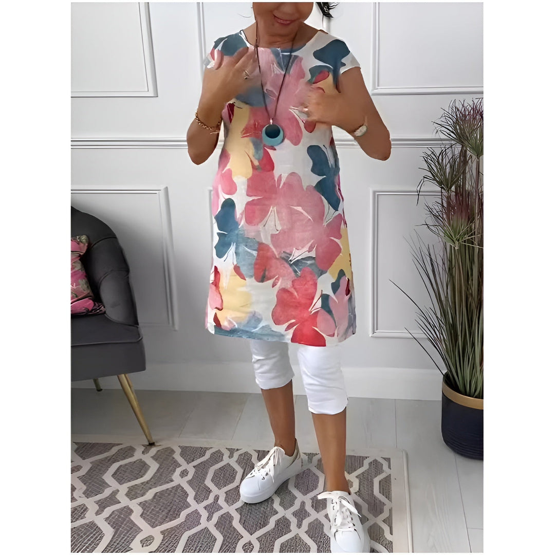 Inger – Blommig tunikklänning