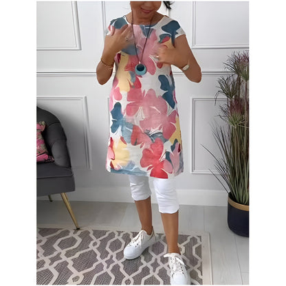 Inger – Blommig tunikklänning