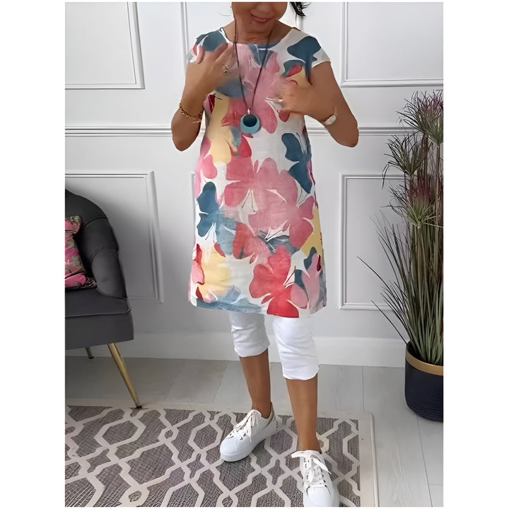 Inger – Blommig tunikklänning