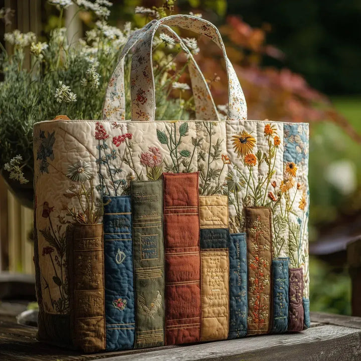 Sonja – Quiltad toteväska med botaniskt motiv