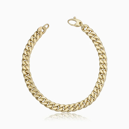 Tilda – Armband i antikguld med kubalänkar