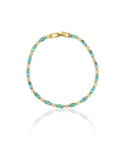 Carina – Elegant armband med naturlig turkos och guld