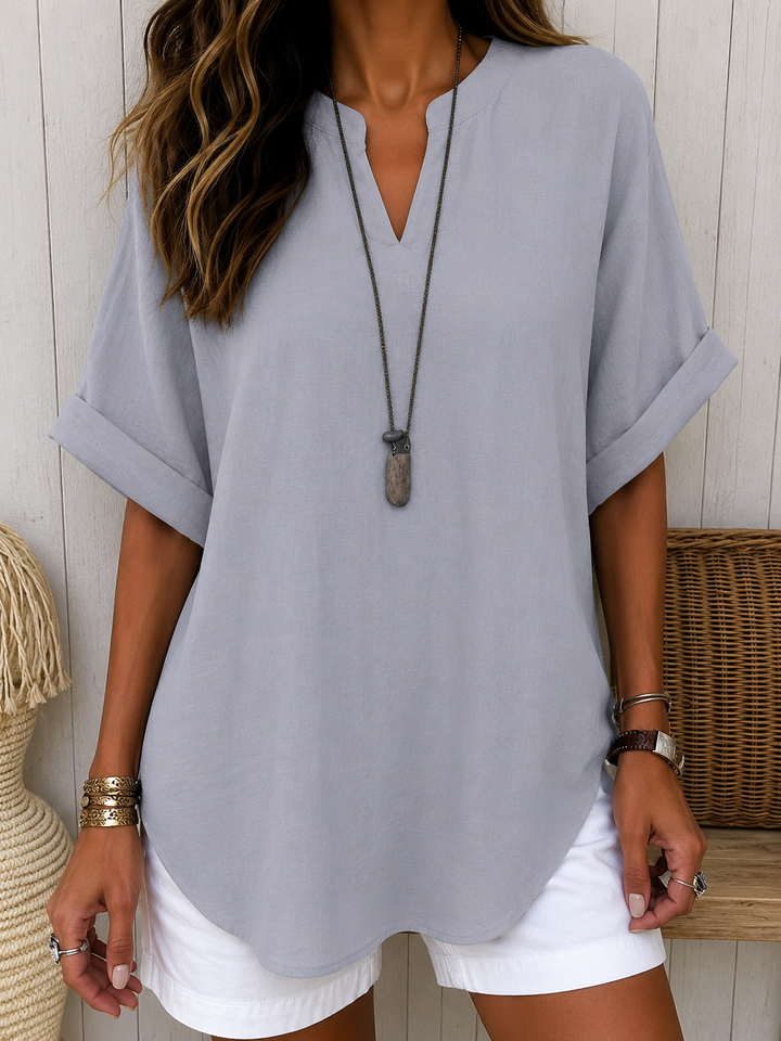 Katarina – Kortärmad blus i enkel elegant stil