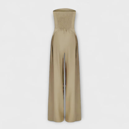 Gun – Axelbandsfri jumpsuit med vida ben