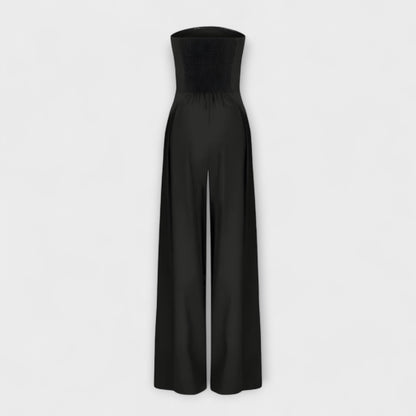 Gun – Axelbandsfri jumpsuit med vida ben