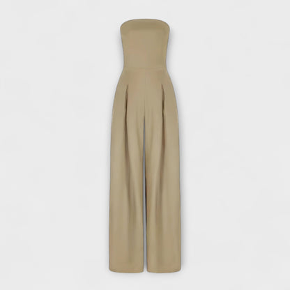 Gun – Axelbandsfri jumpsuit med vida ben
