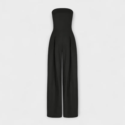 Gun – Axelbandsfri jumpsuit med vida ben