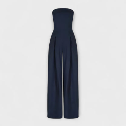 Gun – Axelbandsfri jumpsuit med vida ben