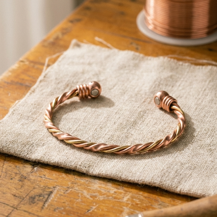 Ulrika – Handvridet armband i äkta koppar