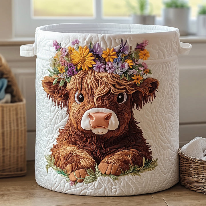 Therese – Quiltad förvaringskorg med broderi