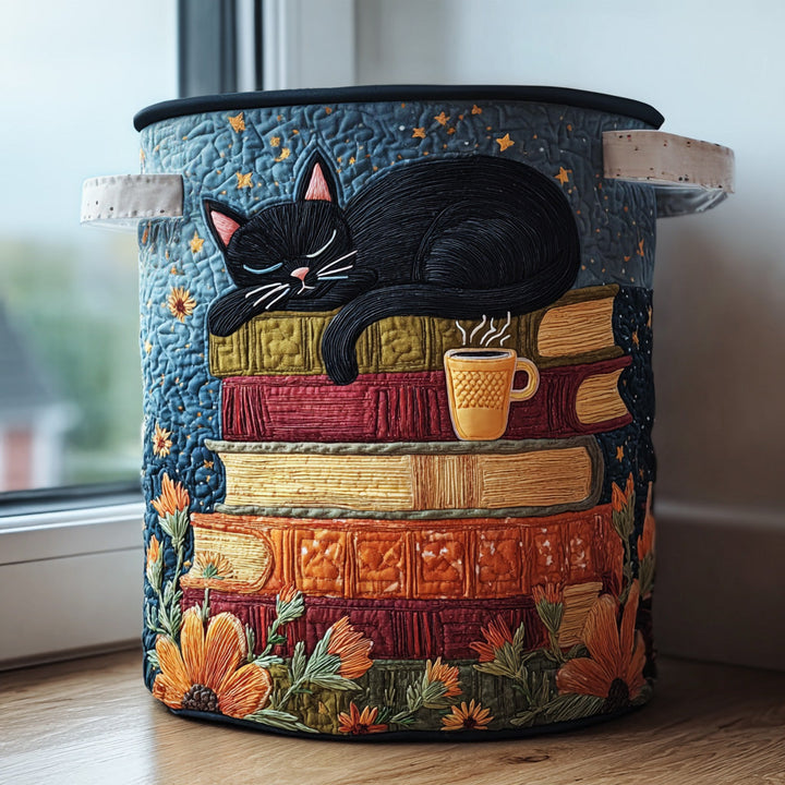 Edit – Quiltad förvaringskorg med kattmotiv