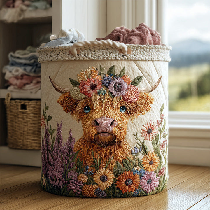 Therese – Quiltad förvaringskorg med broderi