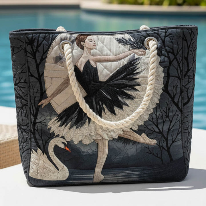 Ulrika – Quiltad toteväska med ballerinmotiv