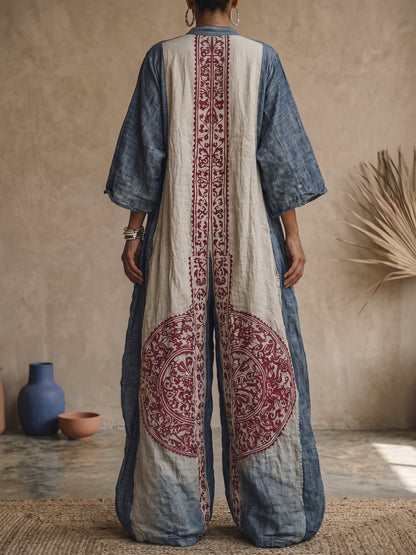 Hulda – Vid jumpsuit med orientaliskt mönster