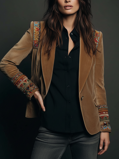 Vera – Boho-kavaj med broderade detaljer
