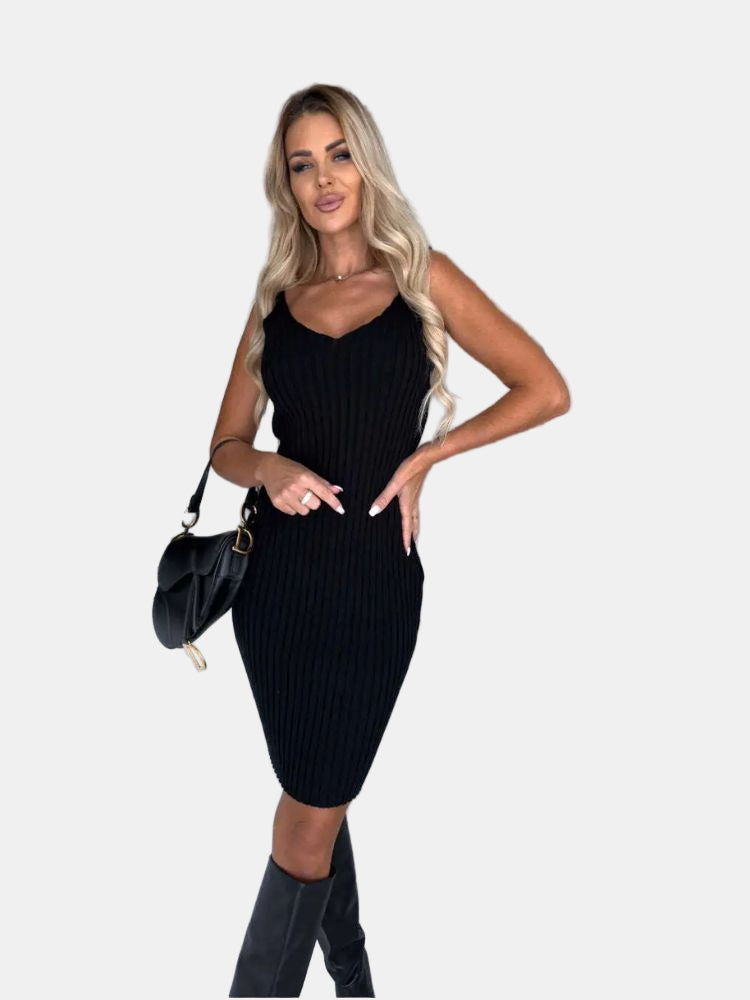 Maja – Ribbad stickad tvådelad set