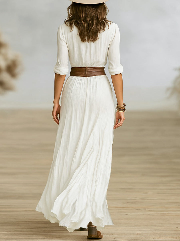 Tilda – Elegant plisserad midi­klänning