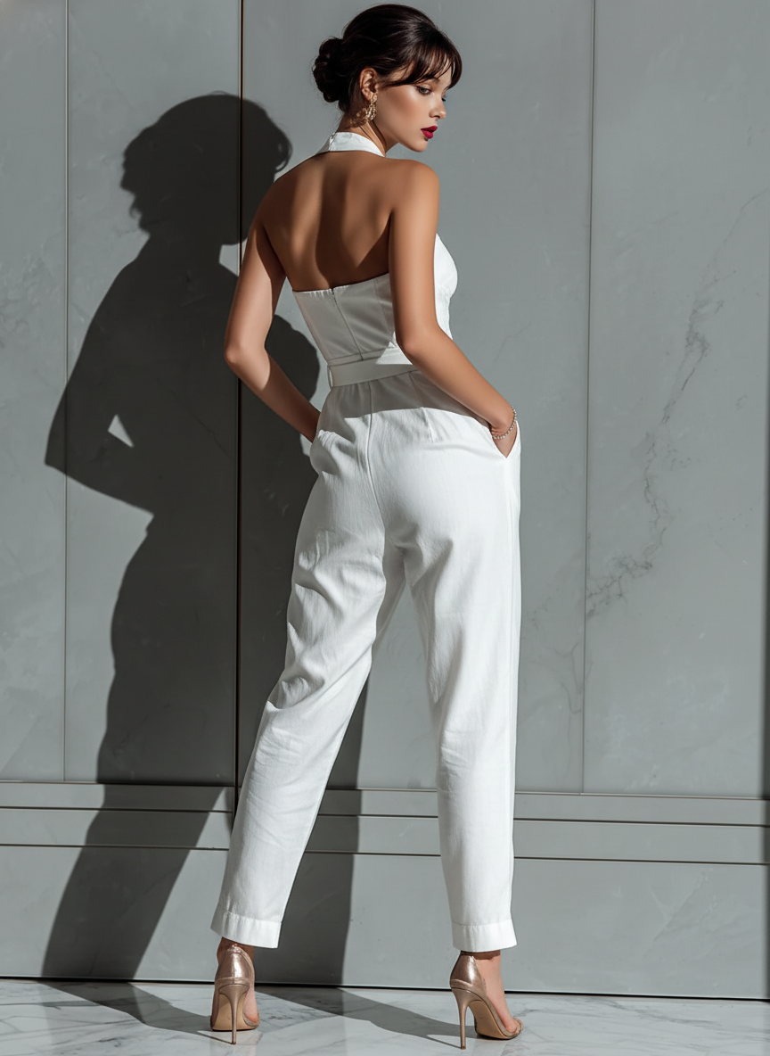 Vera – Eleganta jumpsuit med halterneck