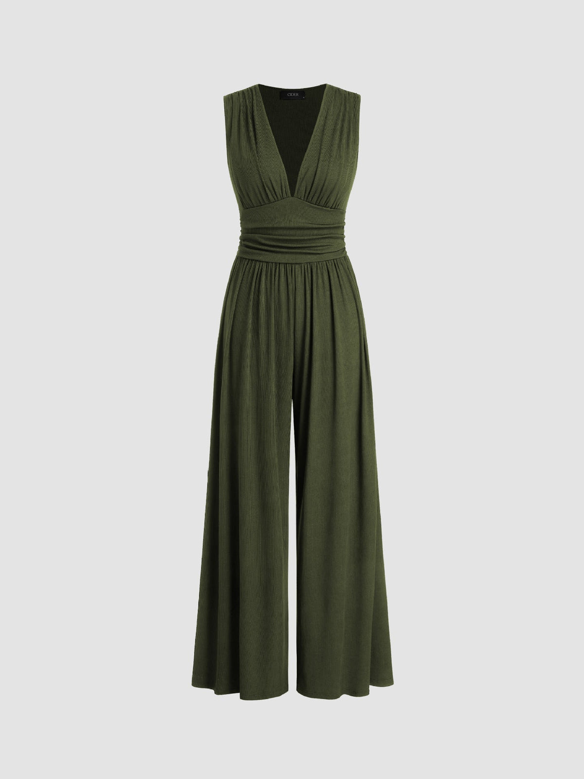 Tuva – Jumpsuit med vida ben och djup v-ringning