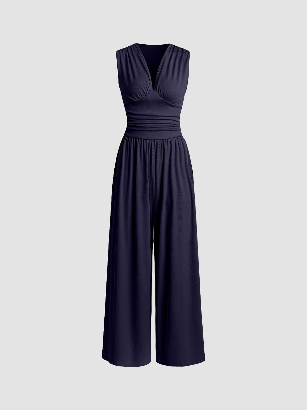 Tuva – Jumpsuit med vida ben och djup v-ringning