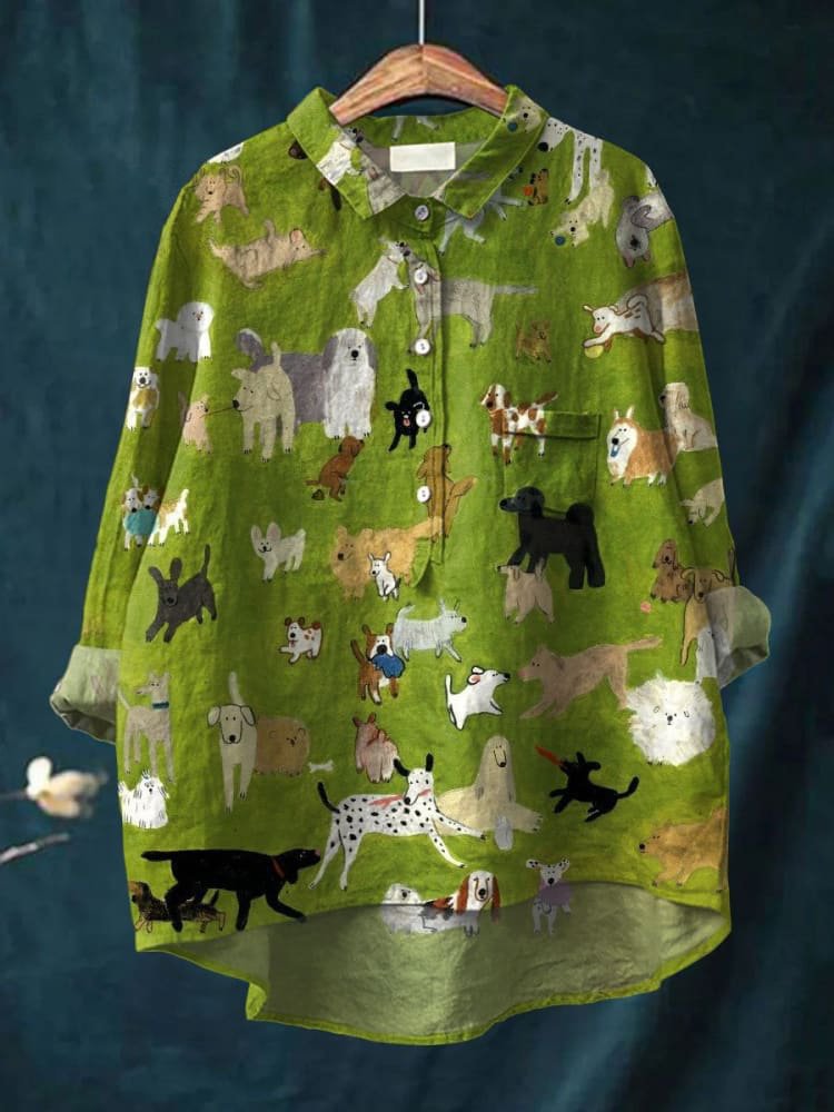 Judit – T-shirt med illustrerat djurtryck