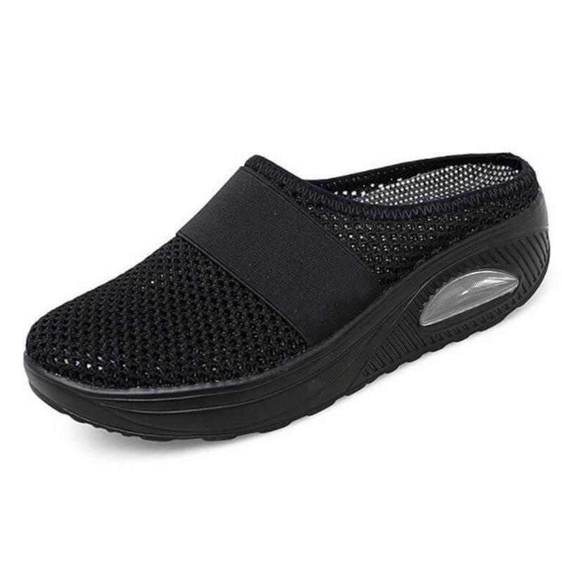 Linn – Luftiga slip-on mulor med stötdämpning
