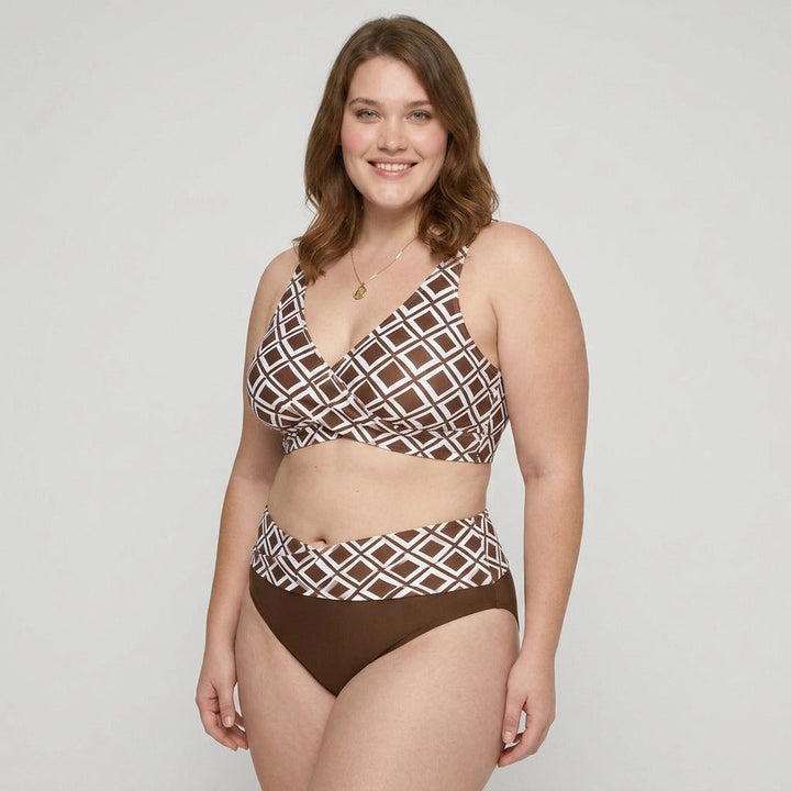 Filippa – Tvådelad bikini med geometriskt mönster