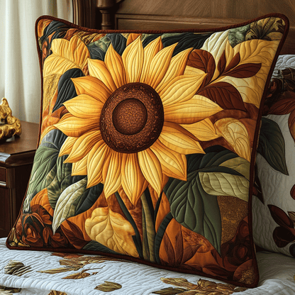 Barbro – Quilterat kuddfodral med blomstermotiv