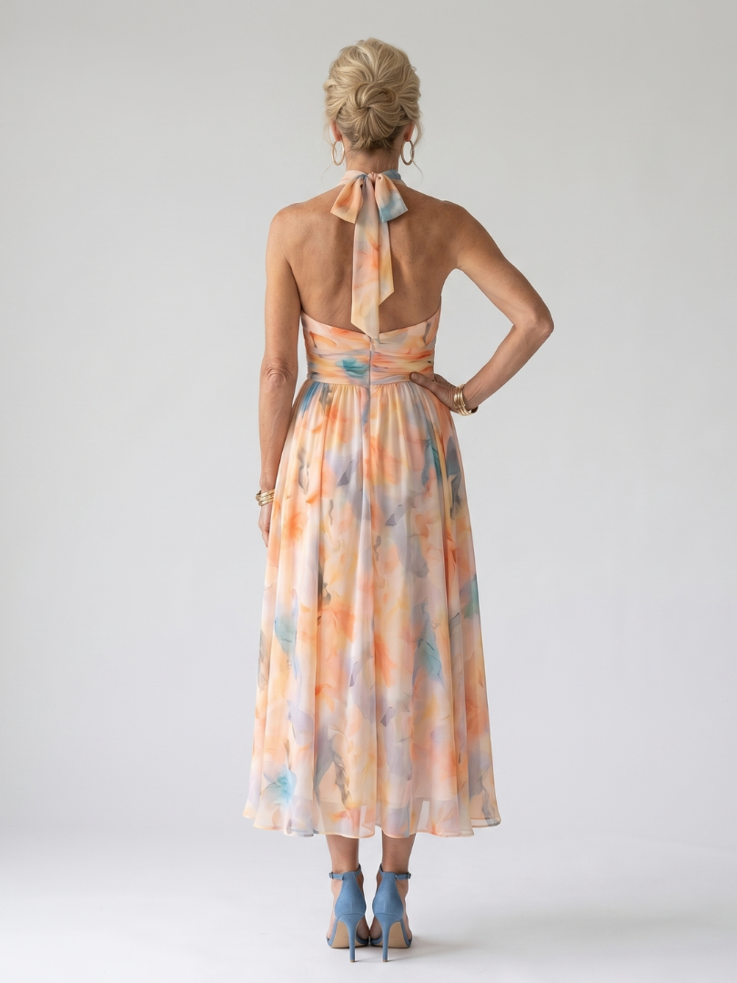 Elin – Mjuk halter midi-klänning