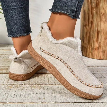Emma – Vadderade slip-on-skor med plyschinredning