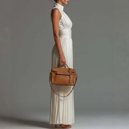 Judit – Plisserad jumpsuit med vida ben