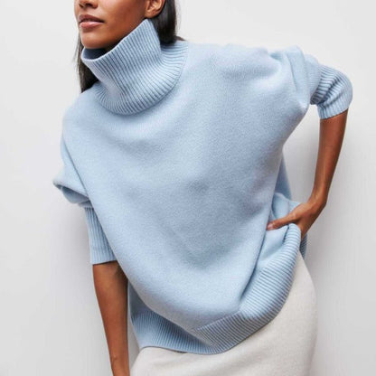 Paulina – Oversized polotröja i mjukt stickad finish