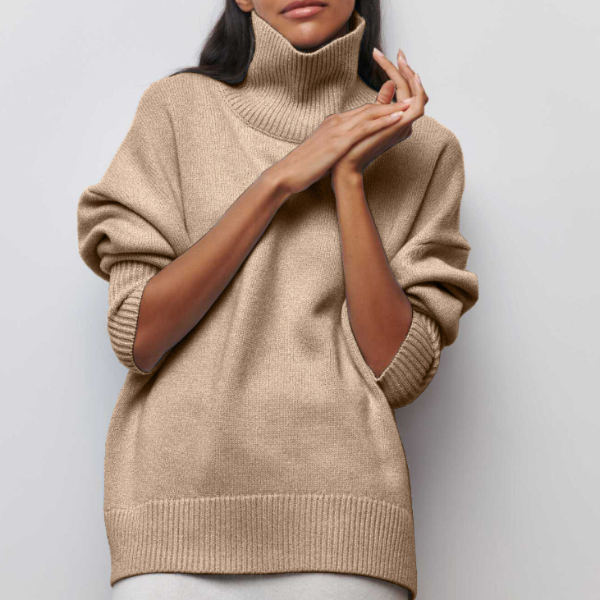 Paulina – Oversized polotröja i mjukt stickad finish