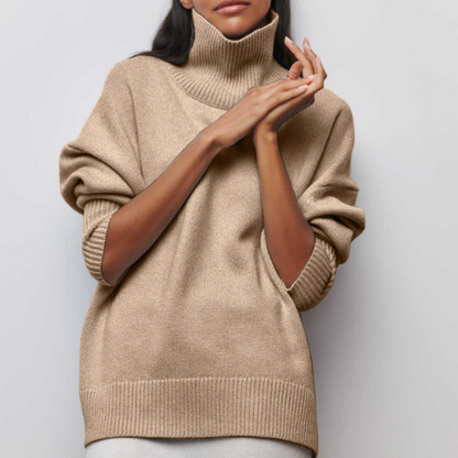 Paulina – Oversized polotröja i mjukt stickad finish
