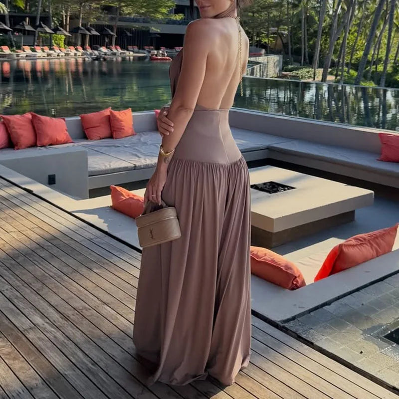 Klara – Elegant jumpsuit med vid benvidd