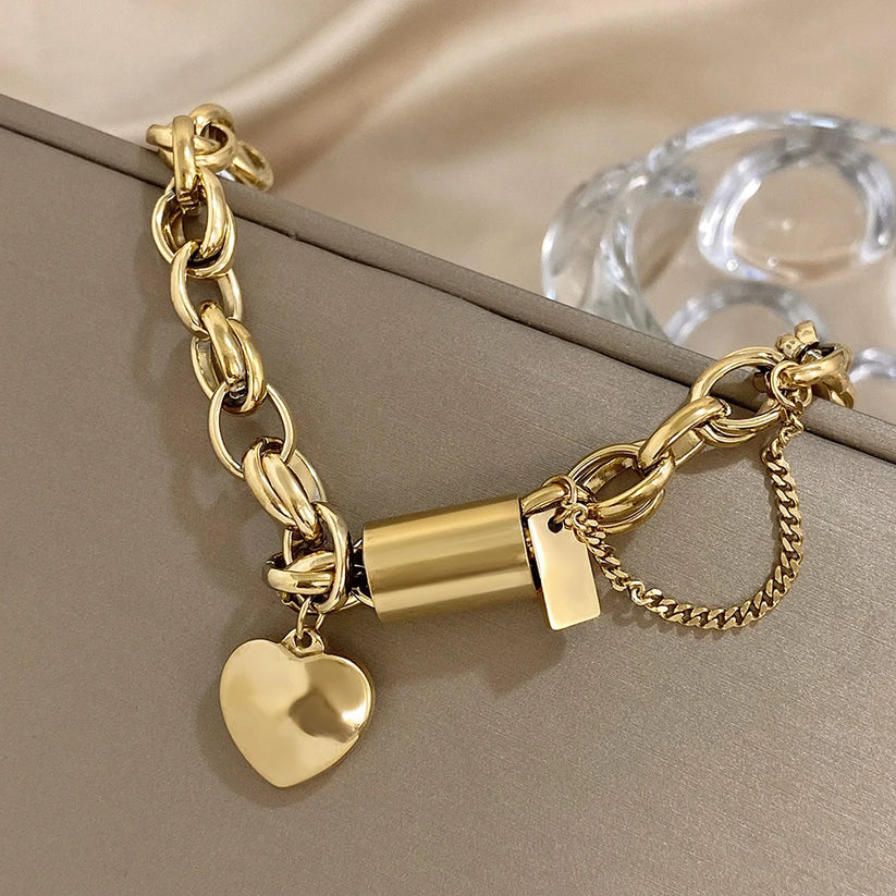 Elsa – elegant förgyllt chunky armband