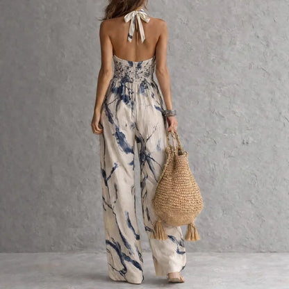Dorotea – Jumpsuit med konstnärligt tryck