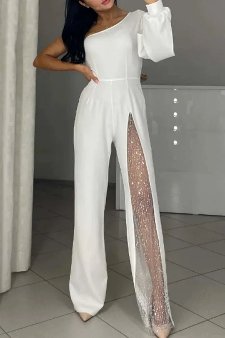 Martina – Elegant jumpsuit med meshdetalj