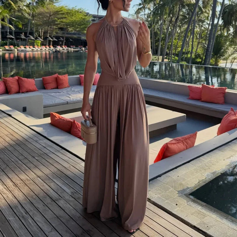 Klara – Elegant jumpsuit med vid benvidd