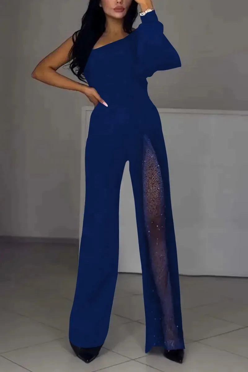 Martina – Elegant jumpsuit med meshdetalj