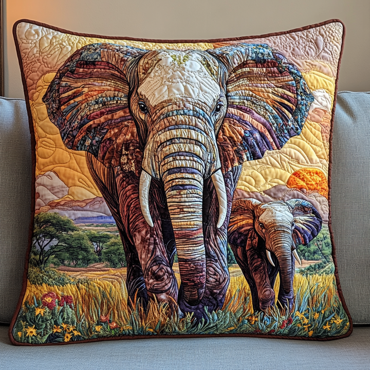 Vivi – Quiltad kudde med savannmotiv