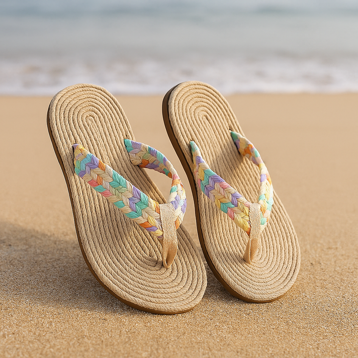 Linn – Flätade flip-flops