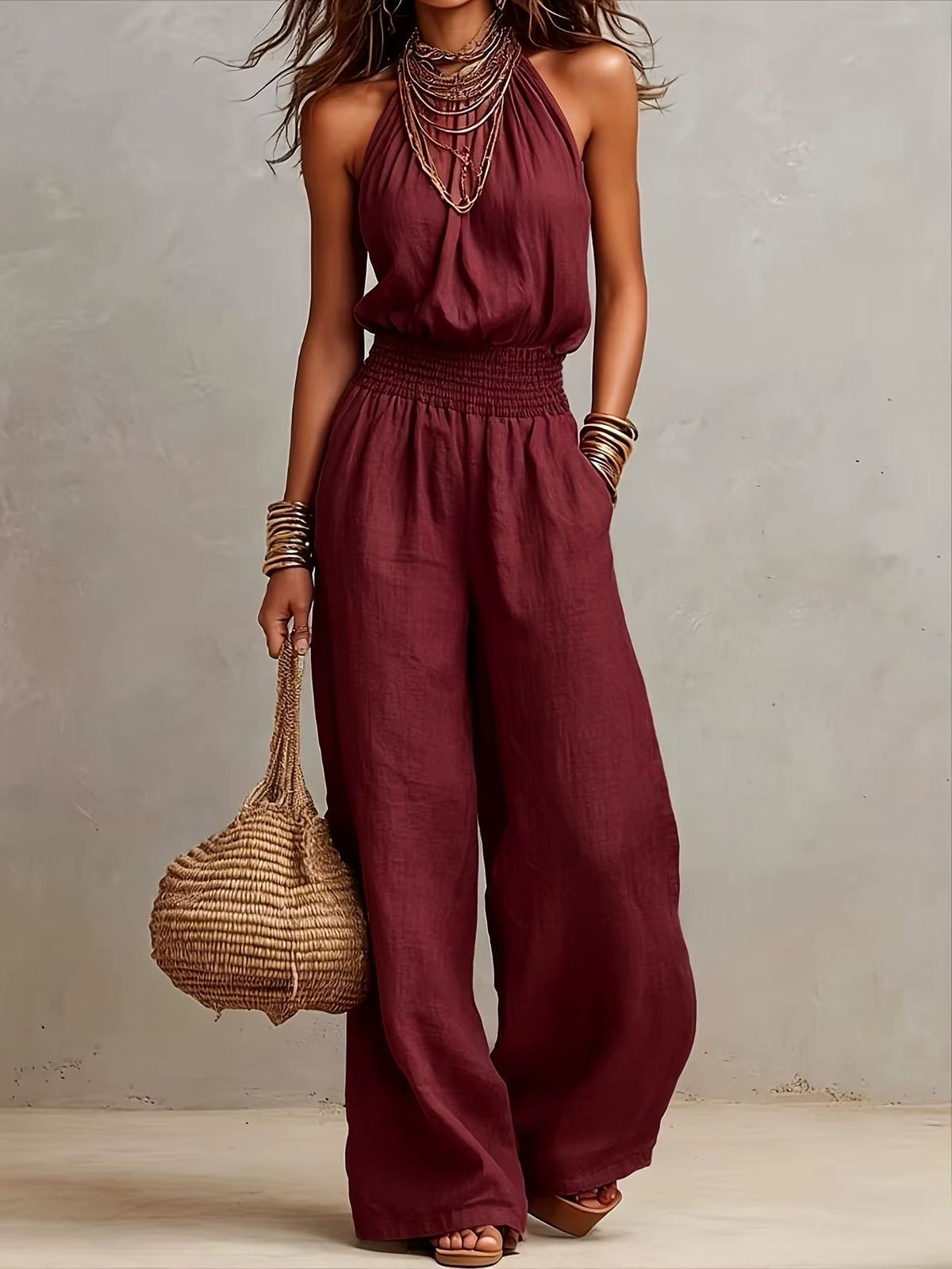 Valborg – Elegant jumpsuit med vida ben