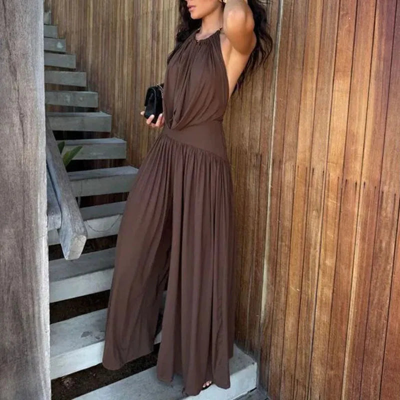 Klara – Elegant jumpsuit med vid benvidd