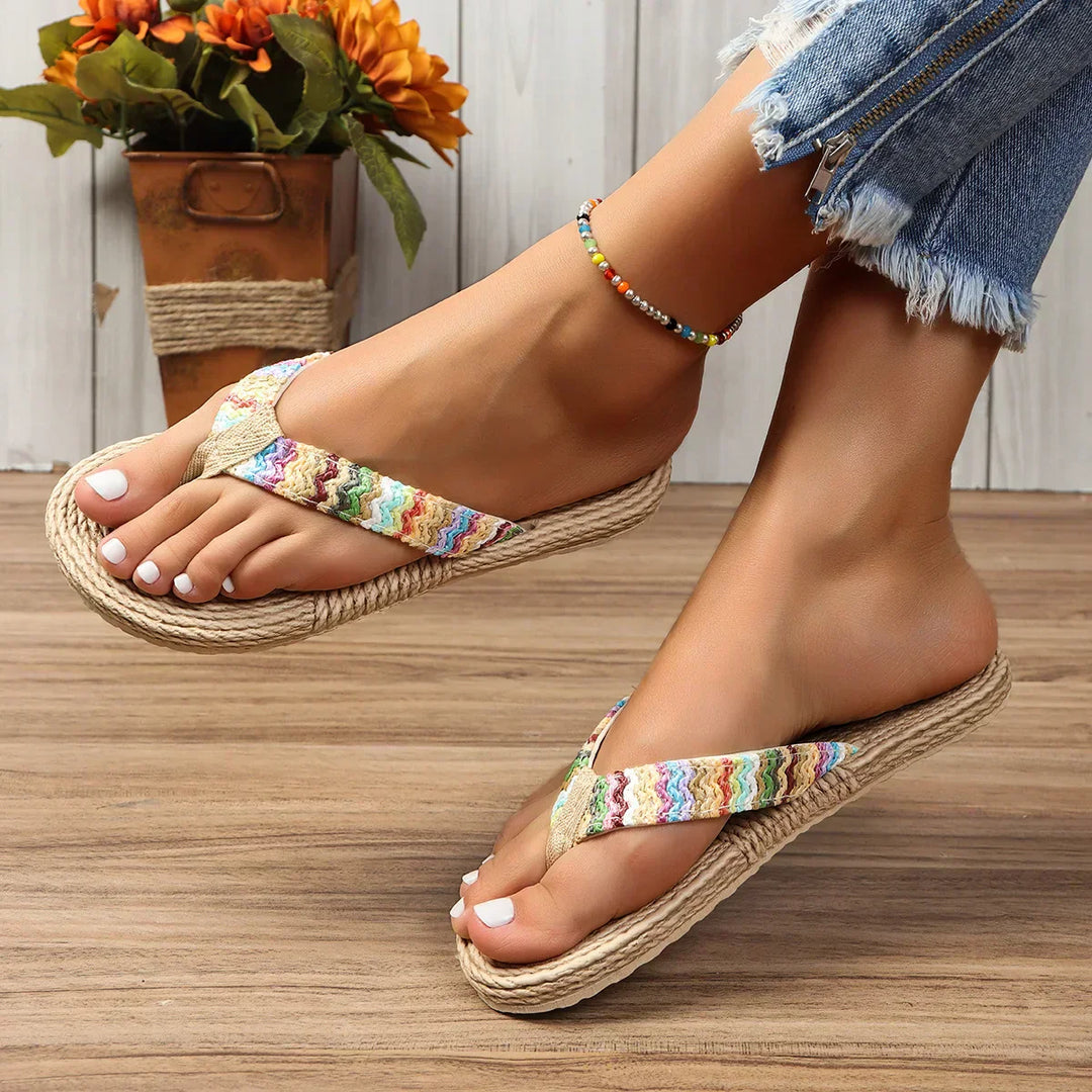 Linn – Flätade flip-flops