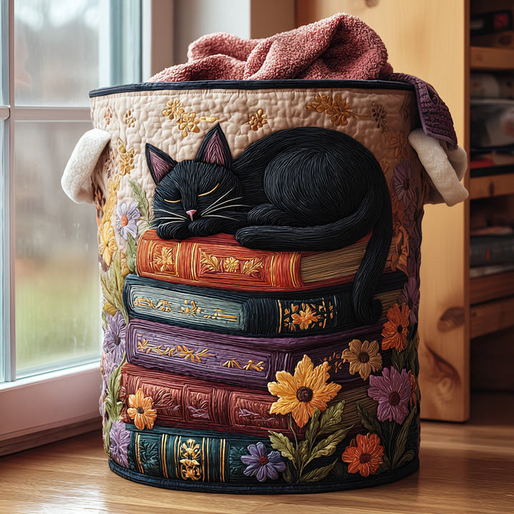 Edit – Quiltad förvaringskorg med kattmotiv