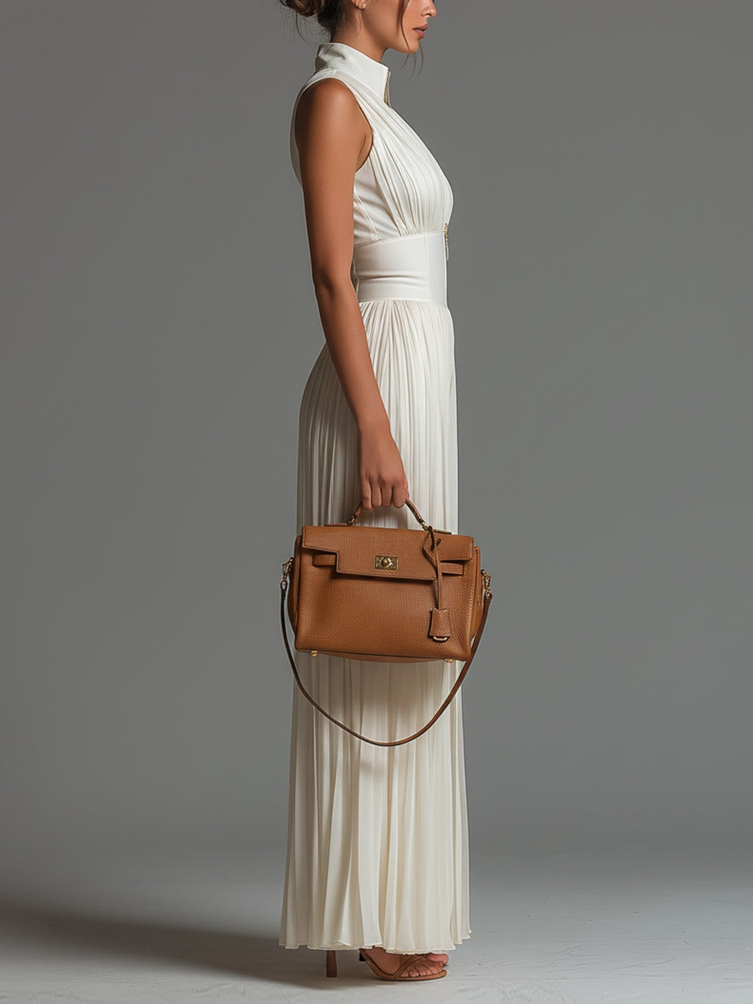 Bodil – Plisserad jumpsuit med vid benvidd