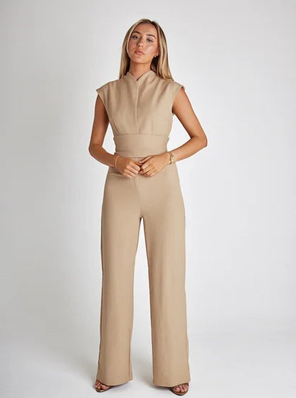 Birgit – Ärmlös jumpsuit med vida ben
